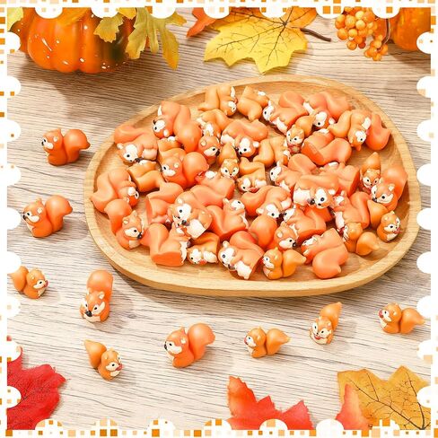 50 PCS MINI Resin Squirrel Tiny Squirrel Miniature Tompurines for DIY Cake Decoration Hrafts Moss Landscape in Saudi Arabia