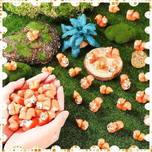 50 PCS MINI Resin Squirrel Tiny Squirrel Miniature Tompurines for DIY Cake Decoration Hrafts Moss Landscape in Saudi Arabia