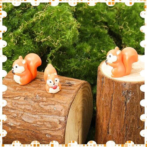 50 PCS MINI Resin Squirrel Tiny Squirrel Miniature Tompurines for DIY Cake Decoration Hrafts Moss Landscape in Saudi Arabia