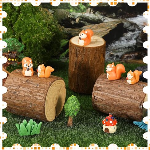 50 PCS MINI Resin Squirrel Tiny Squirrel Miniature Tompurines for DIY Cake Decoration Hrafts Moss Landscape in Saudi Arabia