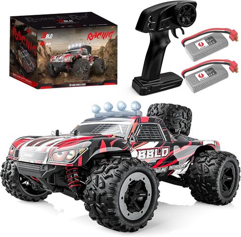 Remote Control Car,1/18 Scale RC Cars for Adults & Kids - IPX4 Waterproof 40KM/H 4X4 Off Road Truck, 2.4GHz Remote Control, 4WD All Terrain Vehicle with 2 Batteries (Black) in Saudi Arabia