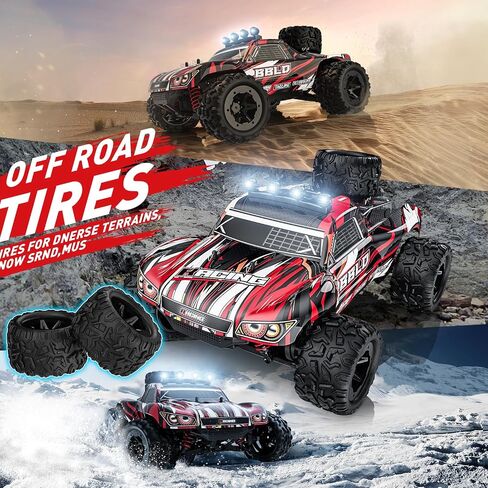 Remote Control Car,1/18 Scale RC Cars for Adults & Kids - IPX4 Waterproof 40KM/H 4X4 Off Road Truck, 2.4GHz Remote Control, 4WD All Terrain Vehicle with 2 Batteries (Black) in Saudi Arabia