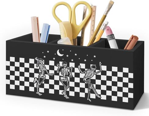 حامل القلم الأسود السوداء للمكتب المنزلي ، هدايا عاشق القطط ، سحر القمر الزهري الأزهار السوداء للقطط الفرش in Kuwait