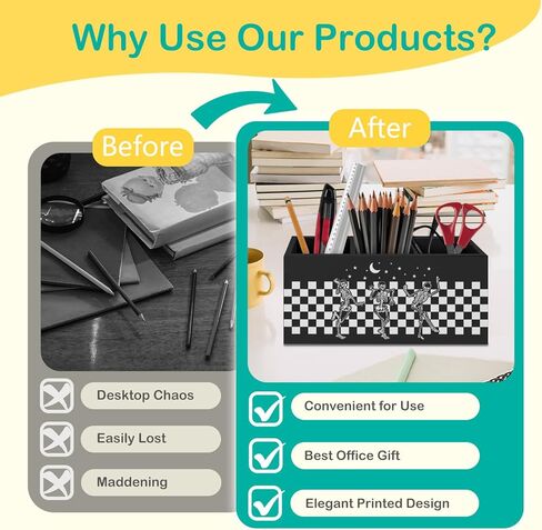 حامل القلم الأسود السوداء للمكتب المنزلي ، هدايا عاشق القطط ، سحر القمر الزهري الأزهار السوداء للقطط الفرش in Kuwait