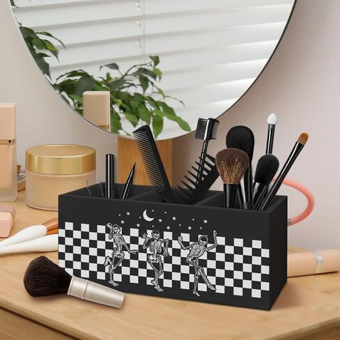 حامل القلم الأسود السوداء للمكتب المنزلي ، هدايا عاشق القطط ، سحر القمر الزهري الأزهار السوداء للقطط الفرش in Kuwait