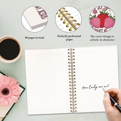 JXREQ Pink Strawberry Christian Bible Journal Notebook, Prayer Journal for Women, Scripture Journal, Church Notes Notebooks, Tis So Sweet to Trust Jesus 5.5x8.3 in Saudi Arabia
