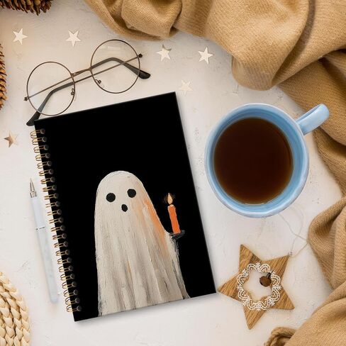 XNXLDYLH Gothic Ghosts Notebook Journal, Cute Dark Aesthetic Spiral Notebook, Witchy Spooky Journals Notebooks for Women, Halloween Goth Office School Supplies Journal Gifts for Teens Kids, 5.5x8.3 In in Saudi Arabia
