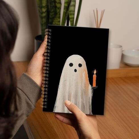 XNXLDYLH Gothic Ghosts Notebook Journal, Cute Dark Aesthetic Spiral Notebook, Witchy Spooky Journals Notebooks for Women, Halloween Goth Office School Supplies Journal Gifts for Teens Kids, 5.5x8.3 In in Saudi Arabia