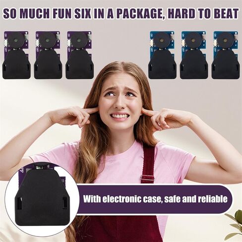 6 Pack Cricket Noise Maker Prank, Hidden Beeping & Chirping Sound Device with 16 Sounds Screaming Goat Annoying Beep Funny Gag Gift Toy for Adults Kids Friends Office Home School Party in Saudi Arabia
