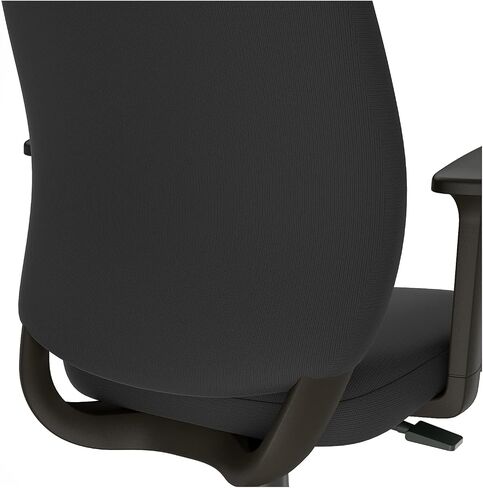 STAPLES Essentials Fabric Drafting Stool with Backrest and Footrest, Black (UN59388) in Saudi Arabia