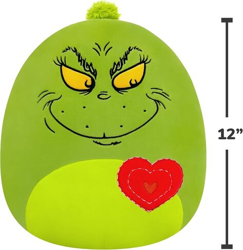 Squishmallows Original 12in Grinch with Heart – Official Jazwares Plush (Medium-Sized) in Saudi Arabia