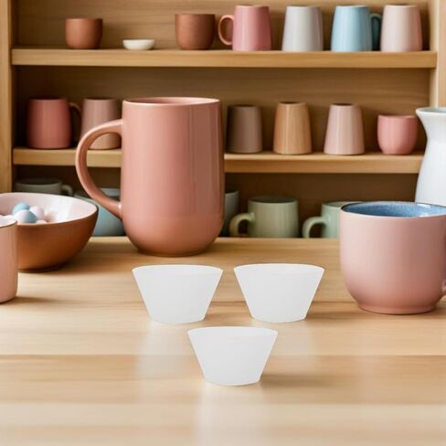 20Pcs Silicone Mixing Cups for Epoxy Resin - Reusable Non-Stick Measuring Cups for Diy Crafting Jewelry Making and Paint Mixing in Saudi Arabia