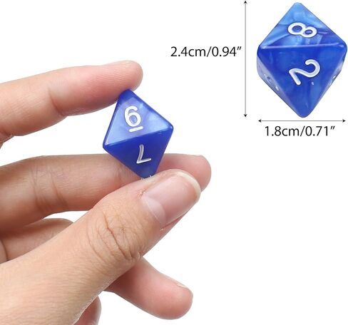 100pcs 8 swide dice d8 polyhedral triangle dice set for board games classroom activity party table gaming fun dnd dundern in Saudi Arabia