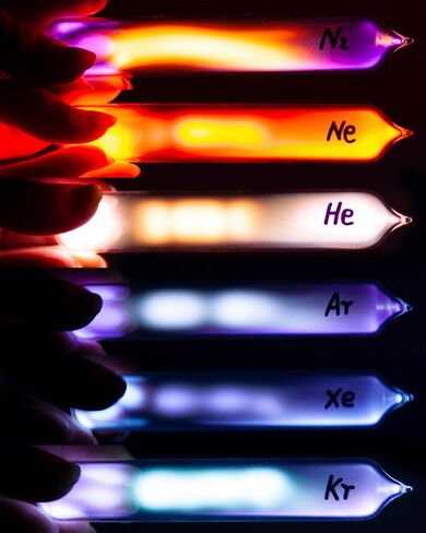 Noble Rare Luminous Gases Element Collection, 99.999% Purity, Including Helium, Neon, Argon, Krypton, Xenon, Nitrogen, Oxygen, Carbon Dioxide, Air, for Collection, Display, Teaching, Gift, Pack of 9 in Saudi Arabia
