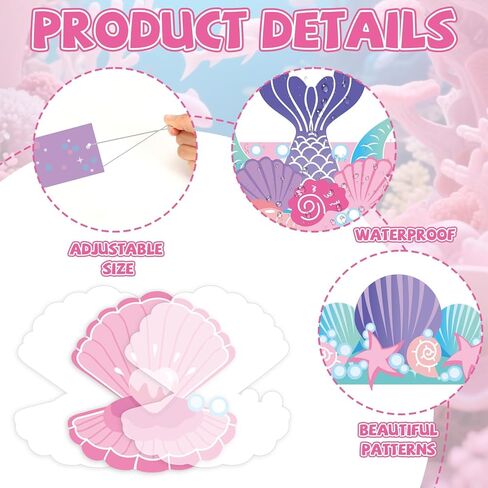 24 PCS Mermaid Birthday Party Crowns Under the Sea Ocean Diy Crown Kits Art Art Kids Paper Paper Mermaid Party Tavor Hats Paper Princess Making Making Decorations Party Decorations for Girls Boys in Saudi Arabia