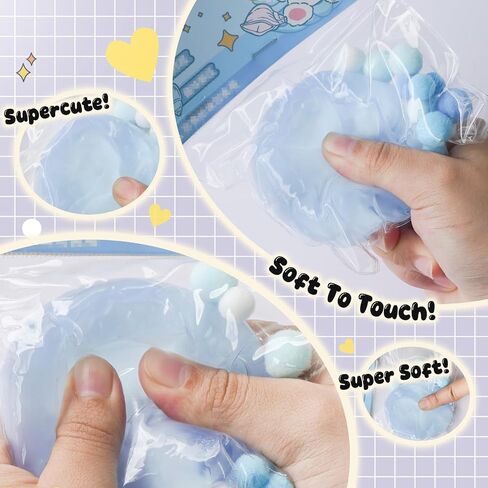 Taba Squishy Toys, Squeeze Toys Cat Paw Cute Kawaii ,Sticky Squishy Fidget Toys Silicone Squeeze Toy for Stress Relief,Cute Soft Toys,Best Gift for Anniversary (Star) in Kuwait