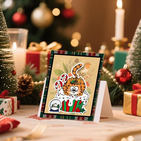 Globleland Christmas Comic Cat Clear Clear Stamp لتصنيع البطاقات Cartoon Cats Stamps Silicone Tree Tree Stamprent Fradplan in Saudi Arabia