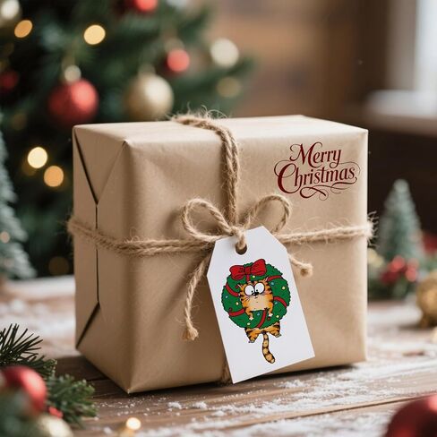 GLOBLELAND Christmas Comic Cat Clear Stamp for Card Making Cartoon Cats Silicone Stamps Christmas Tree Transparent Stamp for DIY Scrapbooking Embossing Journaling in Saudi Arabia