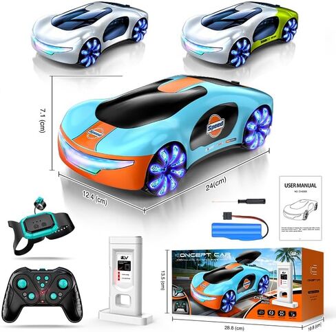 الإيماءات استشعار RC STUNT ، لعبة التحكم عن بُعد مع بطاريتين قابلتين للشحن ، وحدات تحكم لفتة يدوية ، وأضواء ورذاذ ، والهدايا للبنين والبنات in Saudi Arabia