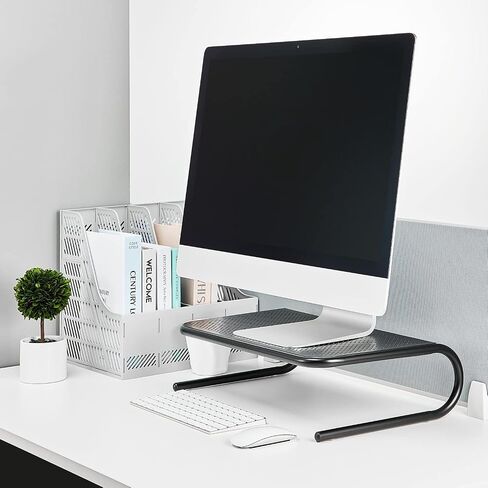 Staples Garge Monitor Riser ، لما يصل إلى 46 بوصة شاشة ، أسود ، 2/حزمة (ST20136-CCVS) in Saudi Arabia