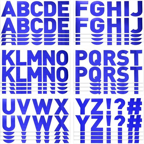 Chinco 232 Pcs 24 Sheets Large Letter Stickers 2.5 Inch Alphabet Letter Stickers Self Adhesive Stickers for Bulletin Board Classroom Window Door Decor(Simple Style,Blue) in Saudi Arabia