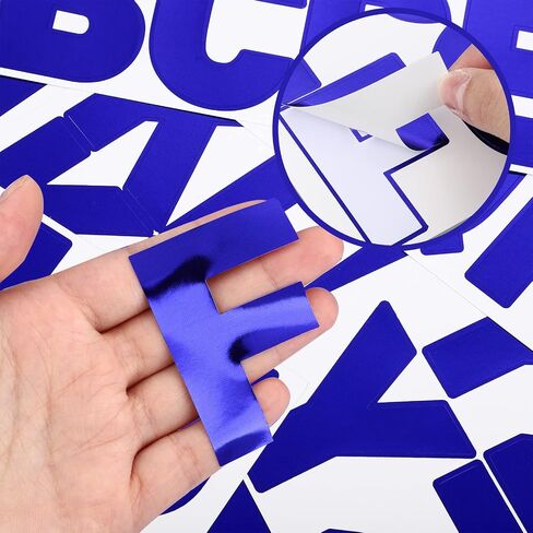 Chinco 232 Pcs 24 Sheets Large Letter Stickers 2.5 Inch Alphabet Letter Stickers Self Adhesive Stickers for Bulletin Board Classroom Window Door Decor(Simple Style,Blue) in Saudi Arabia