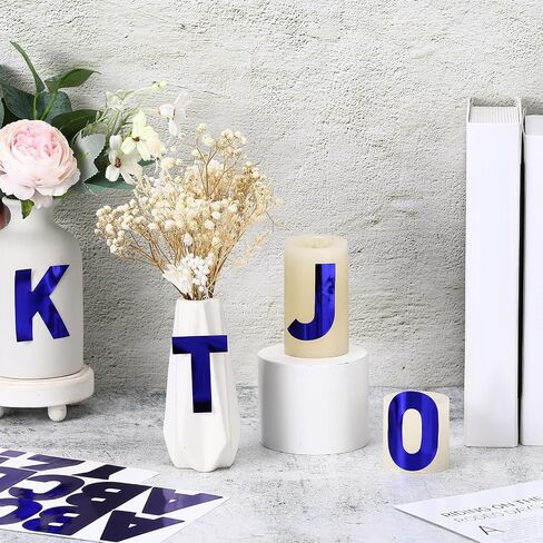 Chinco 232 Pcs 24 Sheets Large Letter Stickers 2.5 Inch Alphabet Letter Stickers Self Adhesive Stickers for Bulletin Board Classroom Window Door Decor(Simple Style,Blue) in Saudi Arabia