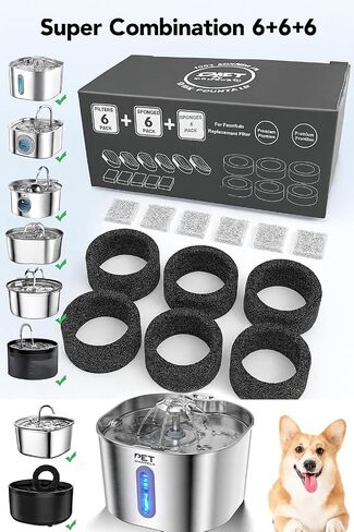 Stainless Steel Cat Water Fountain – 2.2L/74oz Ultra-Quiet Pump, Visible Water Level, Dual Flow Modes – Automatic Pet Water Dispenser for Cats & Small Dogs in Saudi Arabia