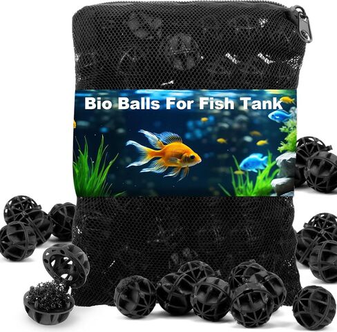 كرات Aquarium Bio - 100pcs وسائط مرشح الحوض الأسود بالجملة مع وسائط الترشيح البيولوجية الإسفنجية لـ Koi Pond ، خزان الأسماك ، علبة ، مضخة الهواء in Saudi Arabia