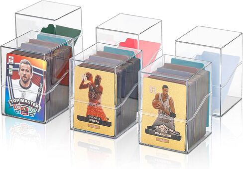 6 صناديق سطح البطاقة: تخزين شفاف لـ TCG و MTG و Yugioh و Sport Cards والبطاقات الأخرى القابلة للتحصيل - منظمين واضحين واضحة ، يحمل 800 بطاقة ، مثالية للجمع والتخزين in Saudi Arabia