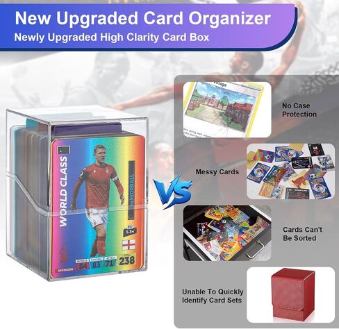 6 صناديق سطح البطاقة: تخزين شفاف لـ TCG و MTG و Yugioh و Sport Cards والبطاقات الأخرى القابلة للتحصيل - منظمين واضحين واضحة ، يحمل 800 بطاقة ، مثالية للجمع والتخزين in Saudi Arabia