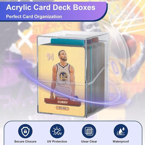 6 صناديق سطح البطاقة: تخزين شفاف لـ TCG و MTG و Yugioh و Sport Cards والبطاقات الأخرى القابلة للتحصيل - منظمين واضحين واضحة ، يحمل 800 بطاقة ، مثالية للجمع والتخزين in Saudi Arabia