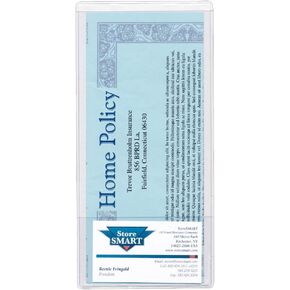 Storesmart - حامل كتيب مع جيب بطاقة العمل - Clear Vinyl Plastic - 10 Pack - 8 3/4 "× 4" - RE9414-10 in Kuwait