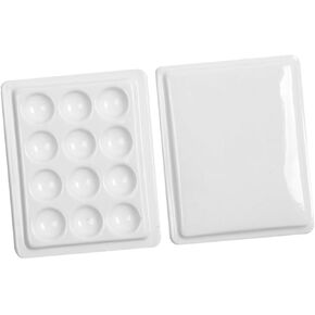 لوحة ألوان مائية 12 لونًا من البلاستيك علبة علبة حاوية طلاء مقاومة للغبار للفنانين والمبتدئين للألوان المائية والزيت in Kuwait