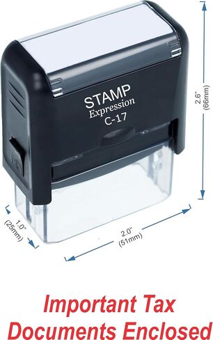StampExpression - مستندات ضريبية مهمة محاطة بمكتب طوابع مطاطية للمكتب - الحبر الأحمر (A -5987) in Saudi Arabia