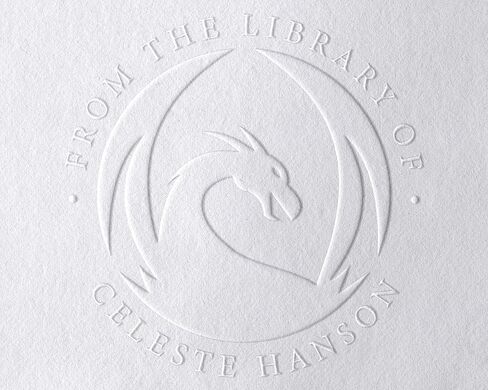 Personalized Dragon Theme Library Book Embosser - Custom Ex Libris Embossing Stamp (1 5/8' x 1 5/8') in Saudi Arabia