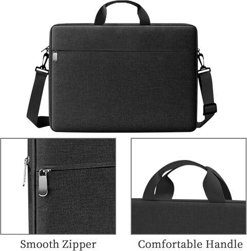حقيبة كمبيوتر محمول كمبيوتر رسول كتف كتف محمول قضية للمرأة رجل ، محمول كمحوزية محفوظات حقيبة حقيبة الأعمال التجارية للأعمال (أسود) in Kuwait