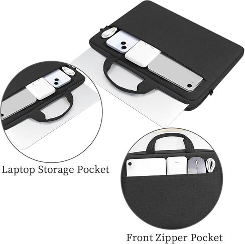 حقيبة كمبيوتر محمول كمبيوتر رسول كتف كتف محمول قضية للمرأة رجل ، محمول كمحوزية محفوظات حقيبة حقيبة الأعمال التجارية للأعمال (أسود) in Kuwait