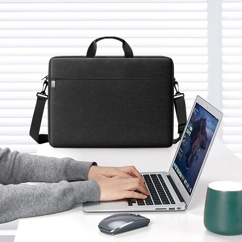 حقيبة كمبيوتر محمول كمبيوتر رسول كتف كتف محمول قضية للمرأة رجل ، محمول كمحوزية محفوظات حقيبة حقيبة الأعمال التجارية للأعمال (أسود) in Kuwait