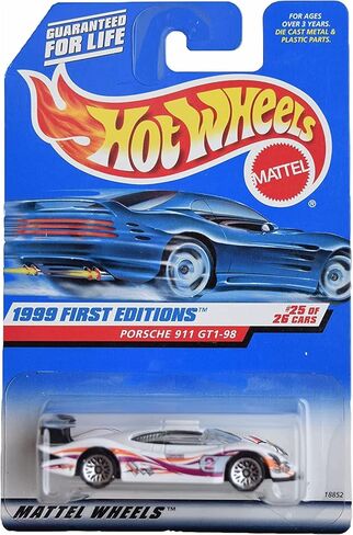 Hot Wheels Porsche 911 GT1-98 ، White ، 1999 First Editions 25/26 ، 1:64 Die-Cast Car Model ، Usisex ، Kids in Saudi Arabia