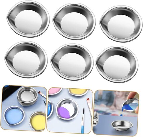 6pcs ألواح ألوان مائية صواني الطلاء متعددة الوظائف للزيت نموذج ألوان مائية يرسم ملحق خلط قابل لإعادة الاستخدام لمشاريع DIY فئة الفن in Kuwait