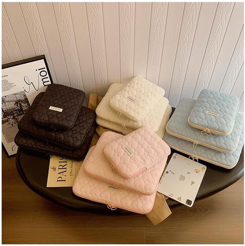 Women Coquette Print Laptop Bag Y2k Puffy Cotton 11-15 inch Storage Bags Downtown Girls Portable Clutch Tablet Bag in Kuwait