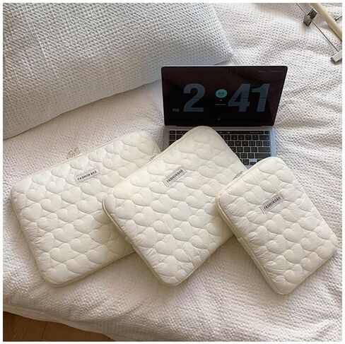 Women Coquette Print Laptop Bag Y2k Puffy Cotton 11-15 inch Storage Bags Downtown Girls Portable Clutch Tablet Bag in Kuwait