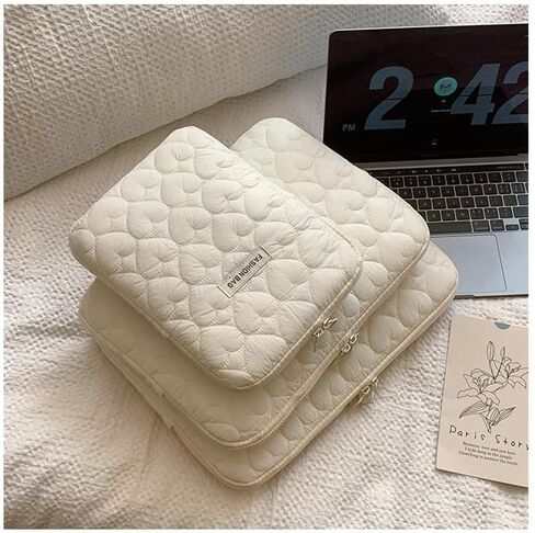 Women Coquette Print Laptop Bag Y2k Puffy Cotton 11-15 inch Storage Bags Downtown Girls Portable Clutch Tablet Bag in Kuwait