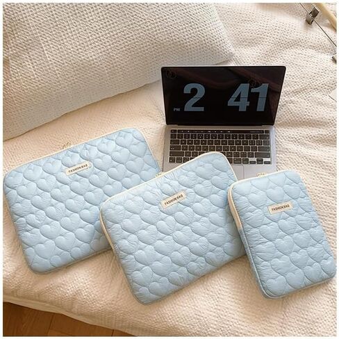 Women Coquette Print Laptop Bag Y2k Puffy Cotton 11-15 inch Storage Bags Downtown Girls Portable Clutch Tablet Bag in Kuwait