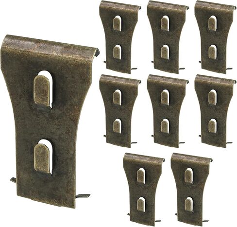 Biaungdo 8 PCS مقاطع جدار من الطوب ، مقاطع ربط من الطوب الصلب ، شماعات جدار من الطوب المعدنية الشديدة التعليق في الهواء الطلق ، خارج ديكور المنزل لمدة 2-1/4 إلى 2-3/8 بوصات (برونزية حمراء) in Saudi Arabia