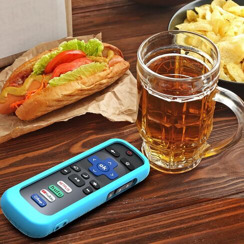 4 Pack Remote Case, Battery Cover for TCL Roku Smart TV Steaming Stick Remote, Silicone Protective Controller Universal Sleeve Skin Glow in the Dark Green Blue Purple Red in Kuwait