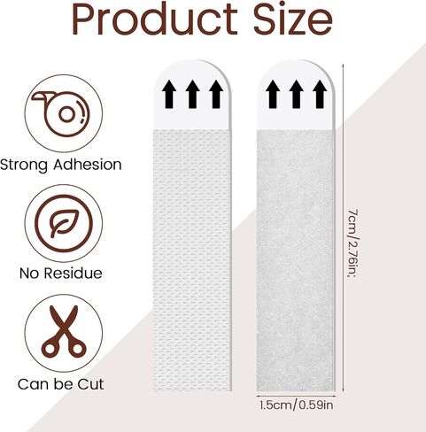 Heavy Duty Adhesive Picture Hanging Strips, 12 Pairs (24 Strips) Wall Hanging Strips Damage Free Wall Hangers Hooks Kit for Frames Walls Picture Hangers Without Nails in Saudi Arabia