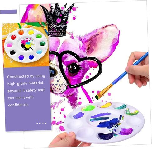 Uonlytech 15Pcs Multi Pigment Mixing Trays Durable White Painting Color Pallets for Art Students Convenient Storage and Easy Use for Various Painting Projects in Saudi Arabia