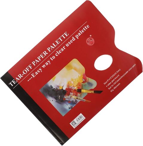 Uonlytech Paper Watercolor Palette Tray Multi-Functional Mixing for Artists Durable Paint Palette for Acrylic and Gouache for Painting and Nail Art in Saudi Arabia